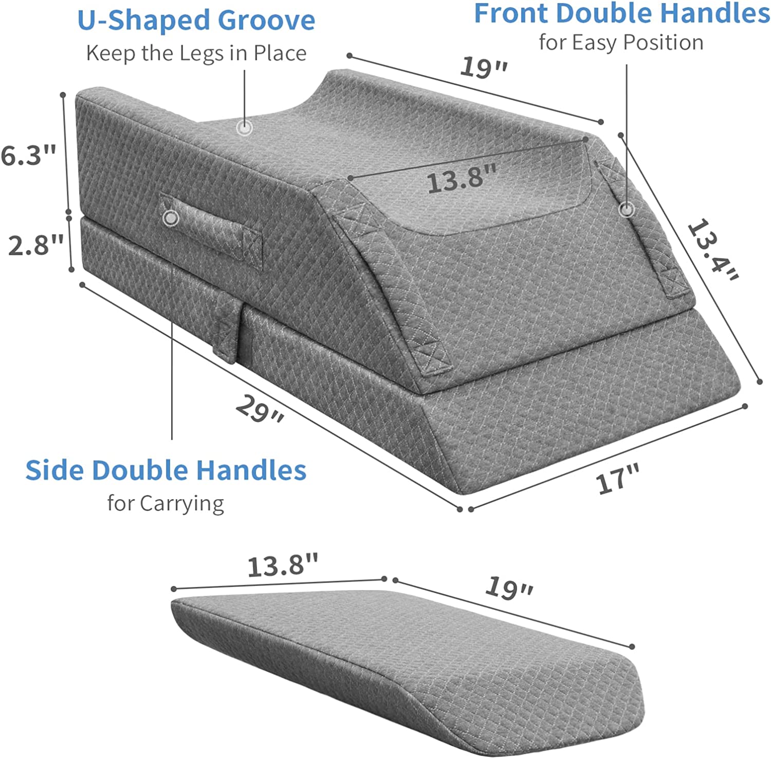 KingPavonini® Adjustable Leg Elevation Pillows for Swelling After Surgery