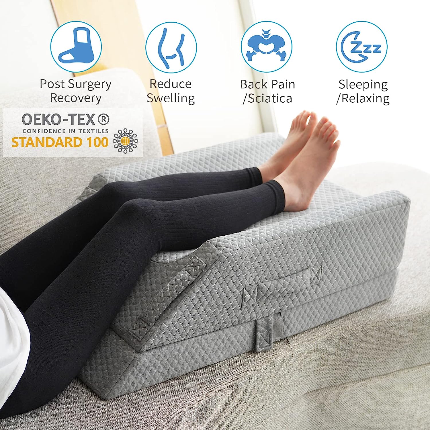 KingPavonini® Adjustable Leg Elevation Pillows for Swelling After Surgery