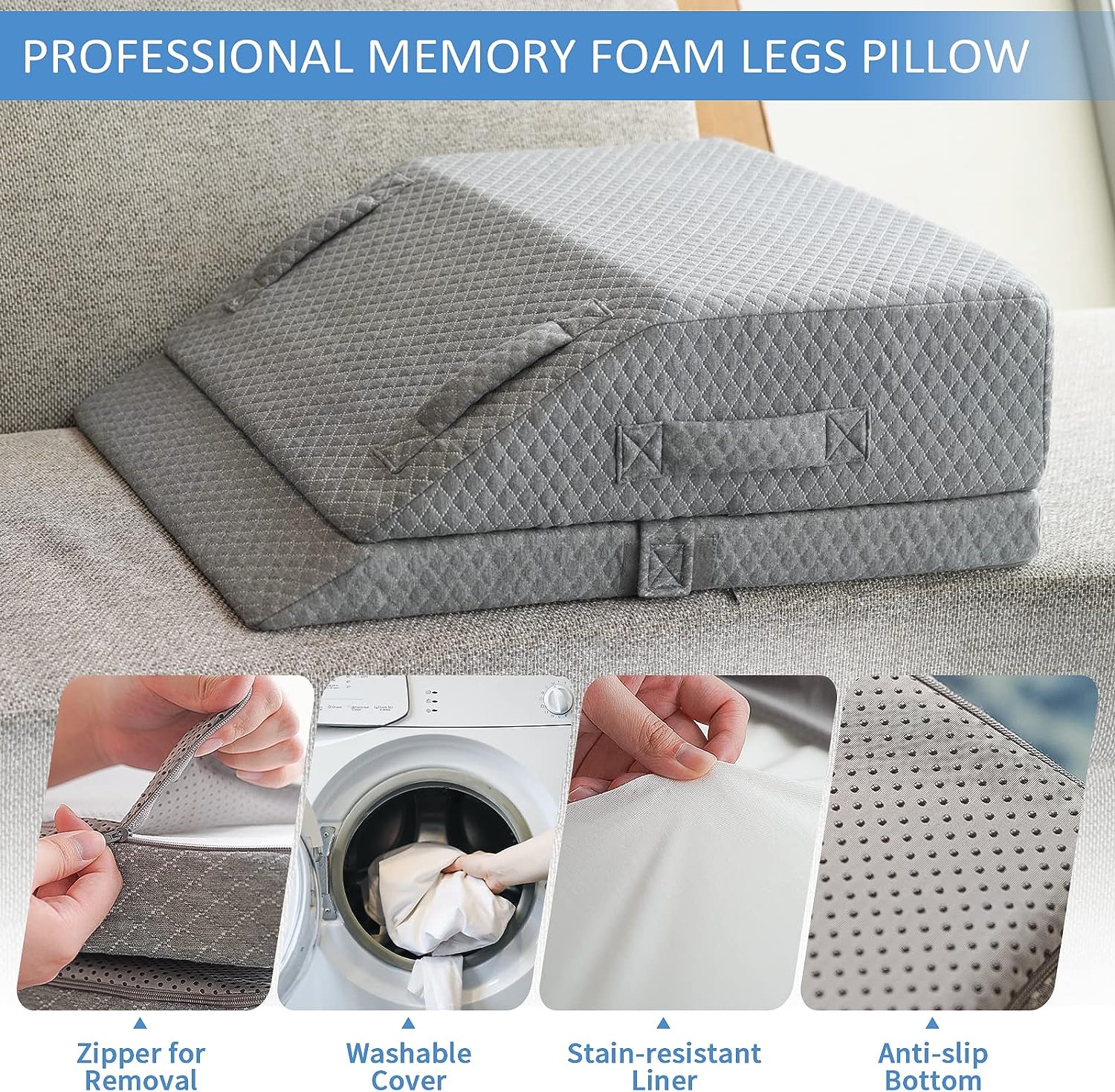 KingPavonini® Adjustable Leg Elevation Pillows for Swelling