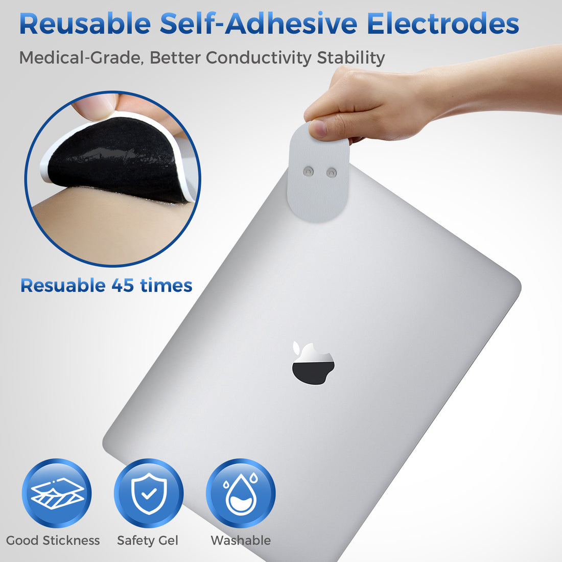 KingPavonini® 6 Pack Wireless TENS Unit Replacement Pads (Only applicable to KingPavonini Wireless TENS Unit )