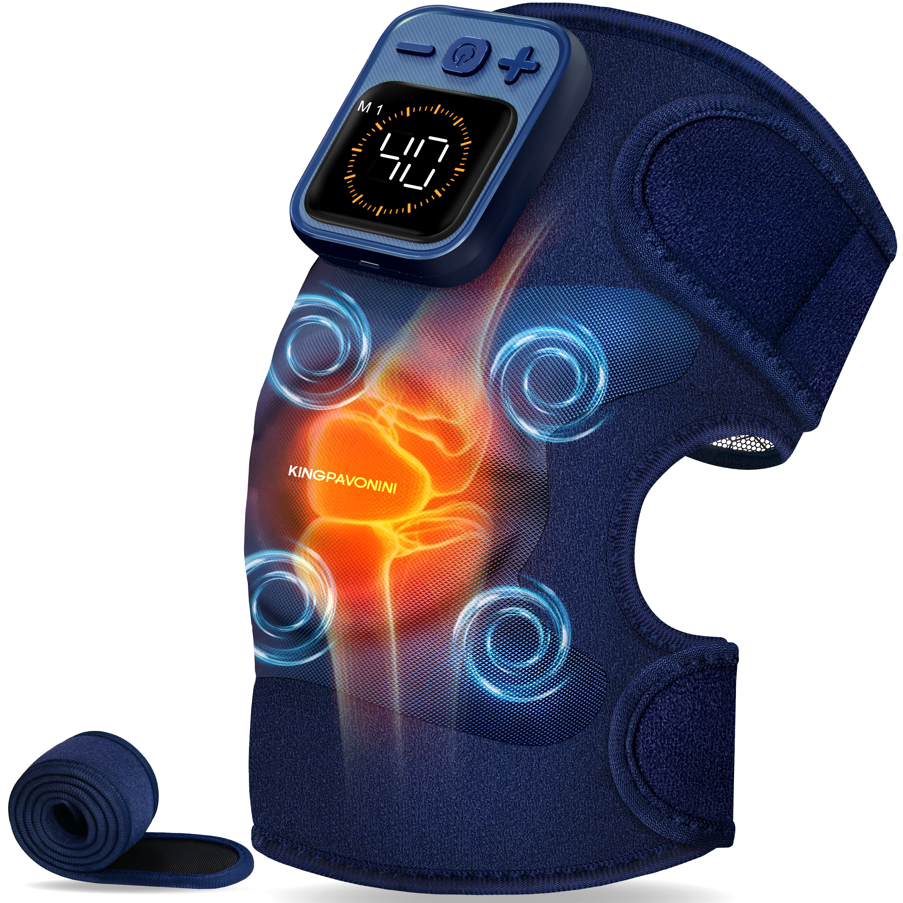 KingPavonini Wireless Knee Massager for Pain Relief, Newly 4 Motors, H KingPavonini Wireless Knee Massager for Pain Relief, Newly 4 Motors, H