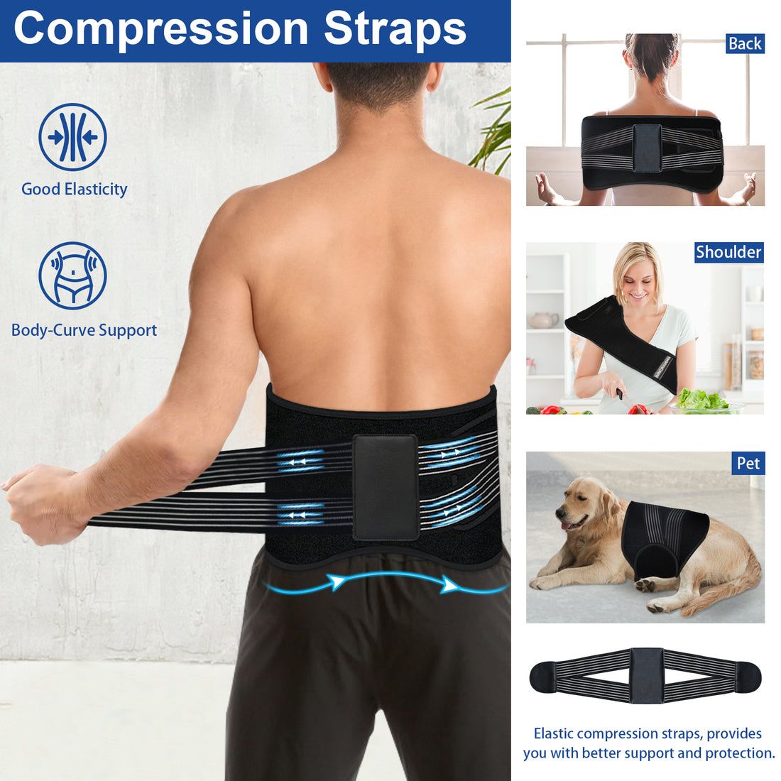 KingPavonini Red Light Therapy Belt, 140 LEDs 630/660/850nm Infrared Light Therapy with Compression Strap, Red Light Therapy for Body, Back, Shoulder & Waist Comfort and Relief