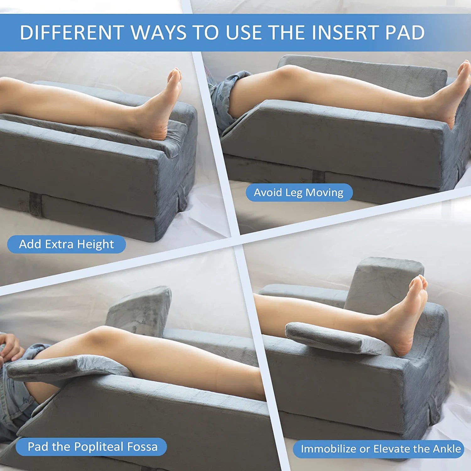 KingPavonini® 4-Height Adjustable Leg Elevation Pillow