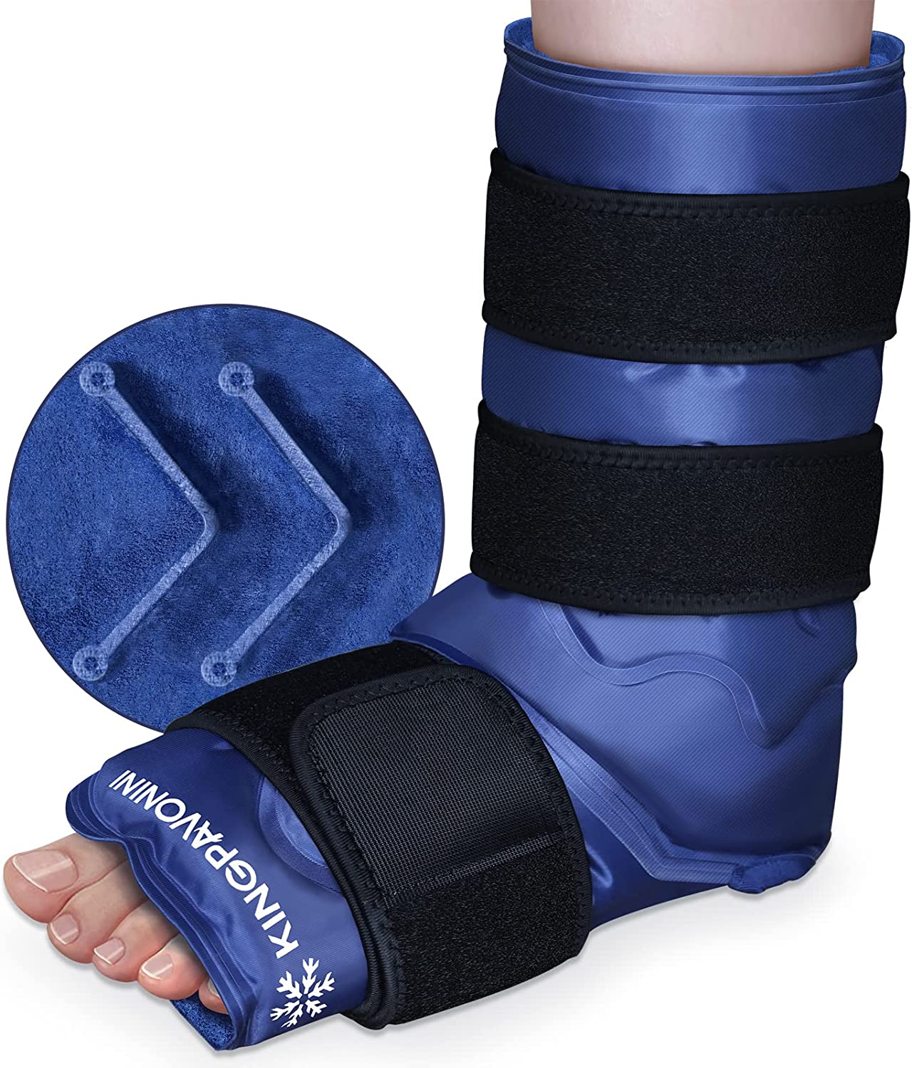 KingPavonini® XXL Ankle Foot Ice Pack Wrap for Foot Injuries