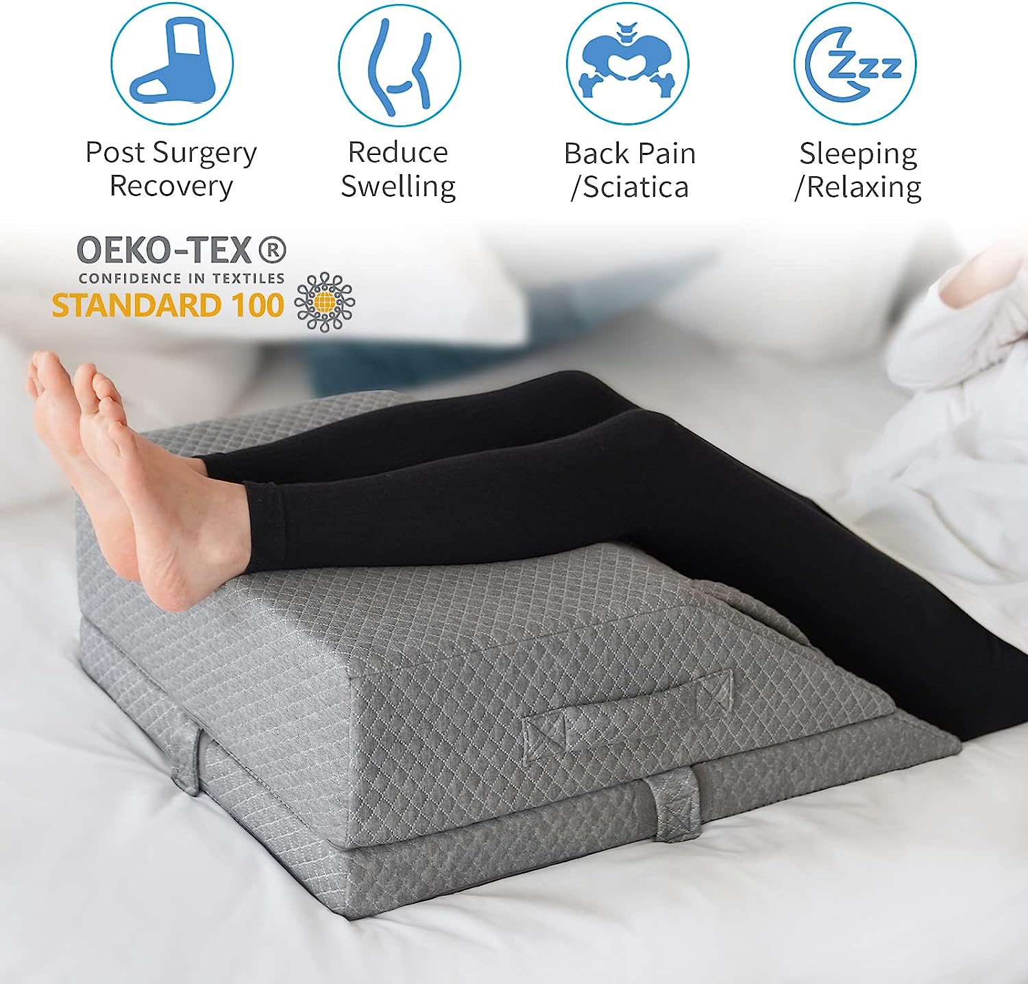 KingPavonini® Adjustable Leg Elevation Pillows for Swelling