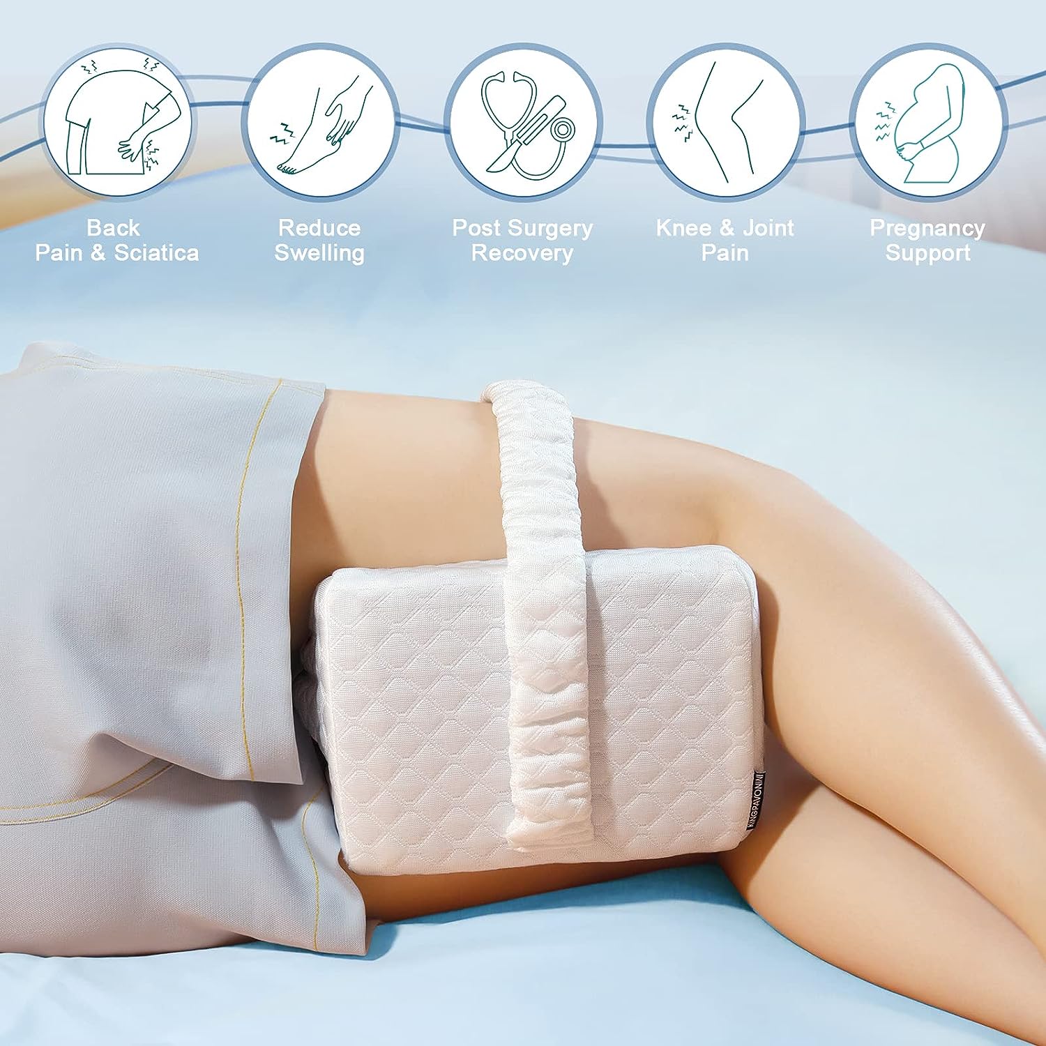 KingPavonini Shoulder Ice Pack Wrap and Cooling Knee Pillow for Side  Sleepers