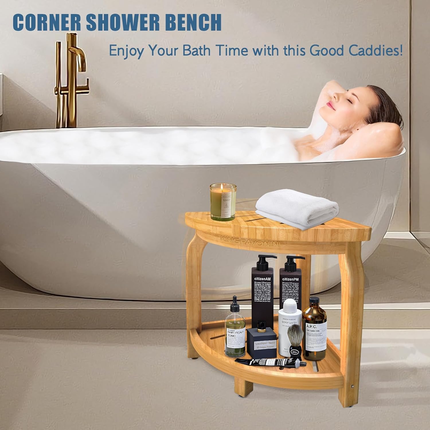 Corner shower best sale stool for shaving