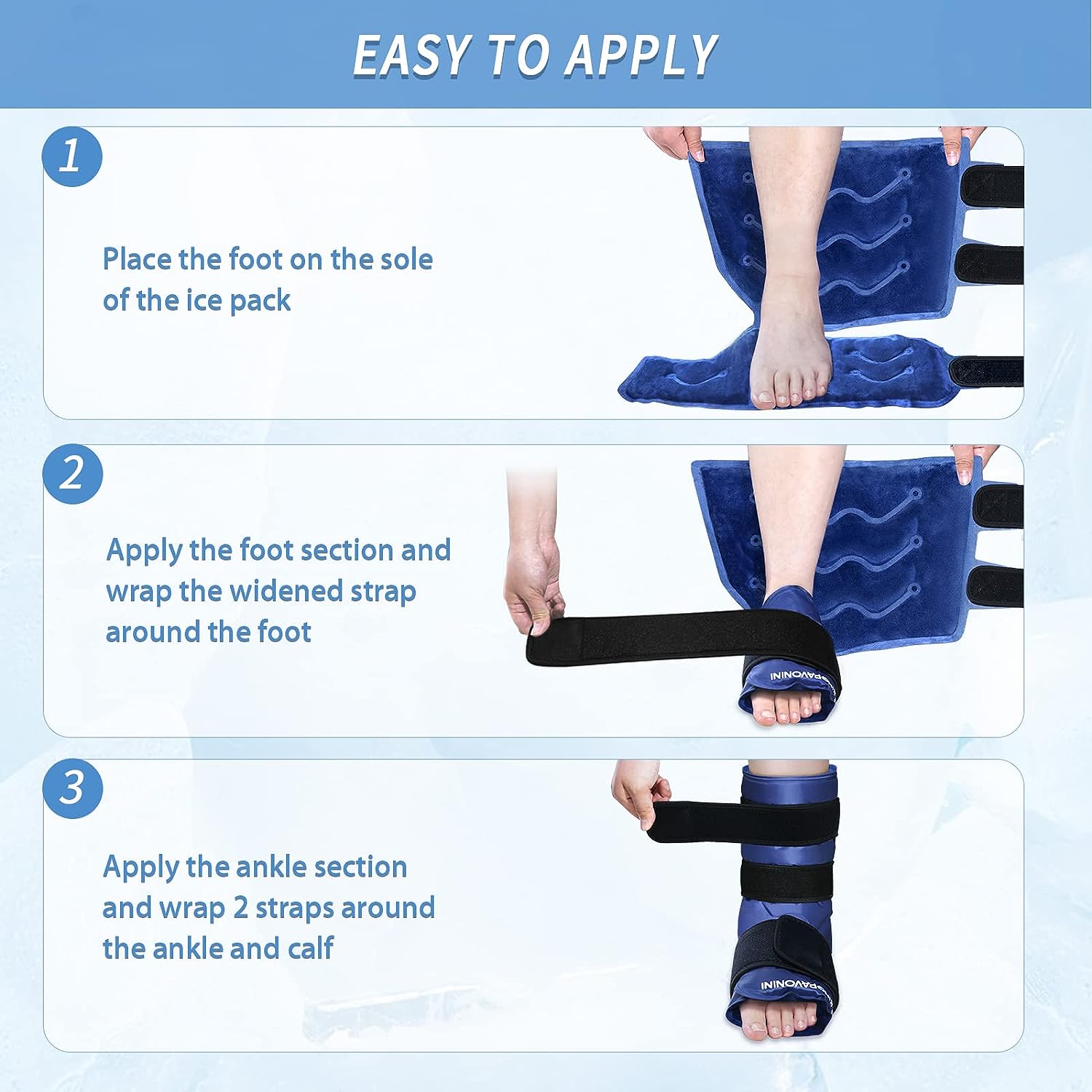 KingPavonini® XXL Ankle Foot Ice Pack Wrap for Foot Injuries