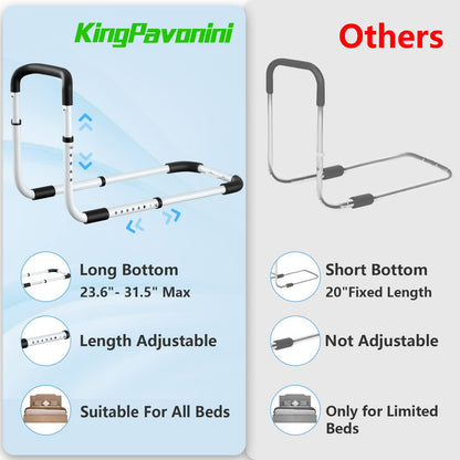 KingPavonini® Bed Rail - Bed Rails for Elderly Adults（Medium-Support Up to 300lbs）
