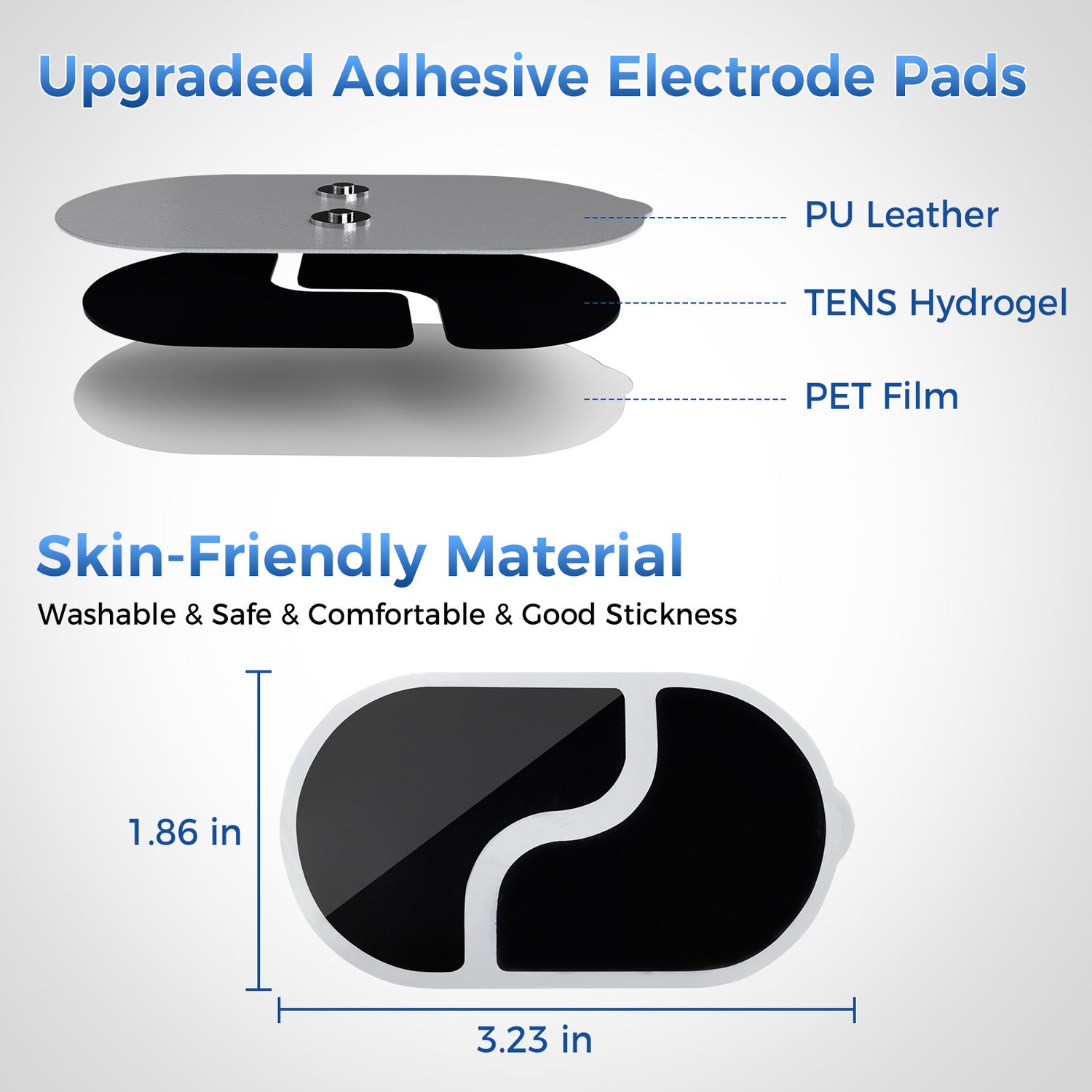 6 Pack Wireless TENS Unit Replacement Pads