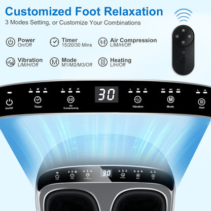 KingPavonini® Shiatsu Foot Massager Machine with Heat