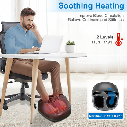 KingPavonini® Shiatsu Foot Massager Machine with Heat