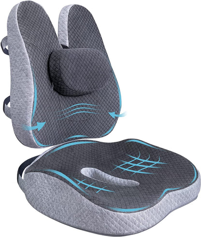 Rey Lumbar Support Pillow, Office Chair and Car Seat Cushion with